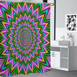 Psychedelic Radiant Optical Illusion Premium Shower Curtain