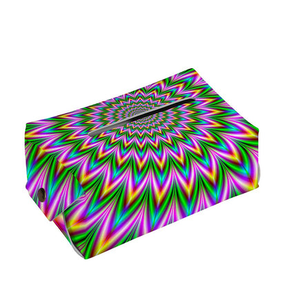Psychedelic Radiant Optical Illusion Rectangle Tissue Box Cover