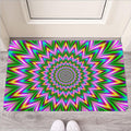 Psychedelic Radiant Optical Illusion Rubber Doormat