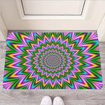 Psychedelic Radiant Optical Illusion Rubber Doormat