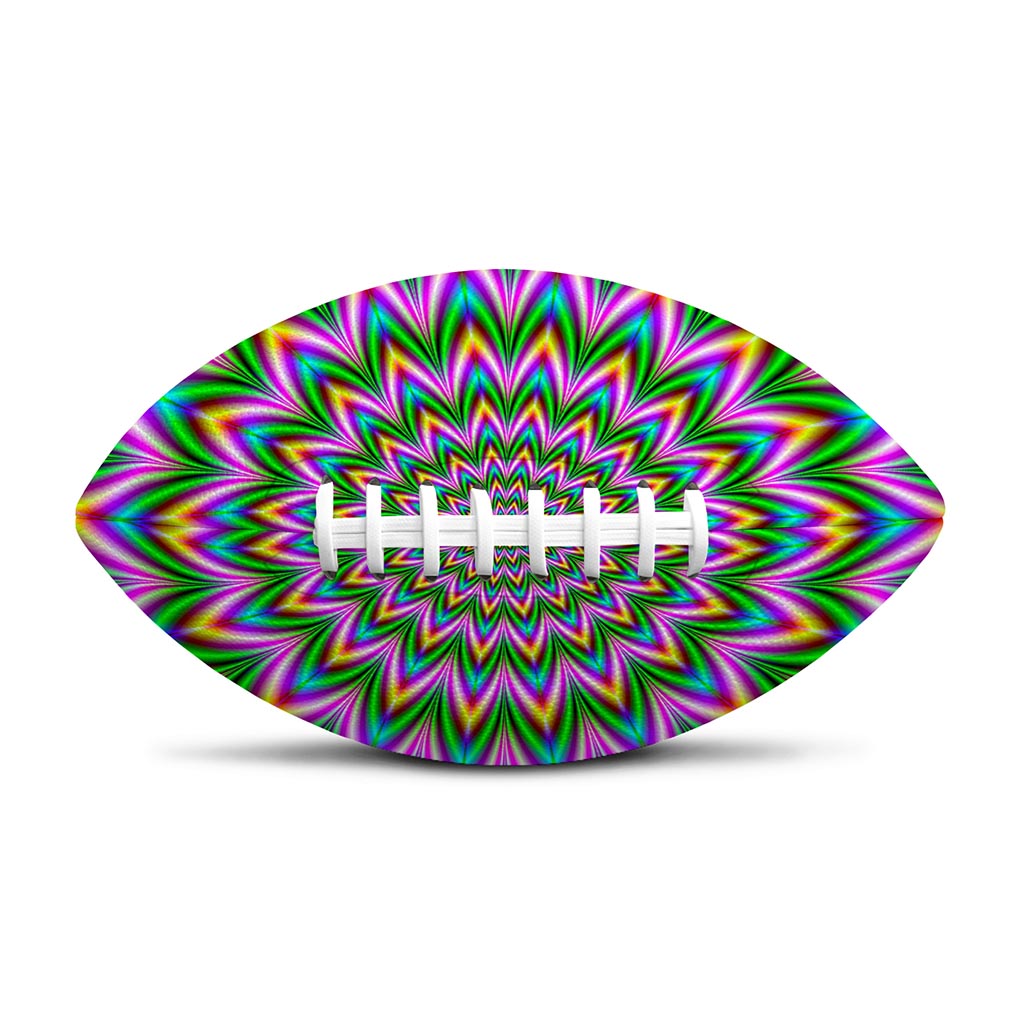 Psychedelic Radiant Optical Illusion Rugby Ball