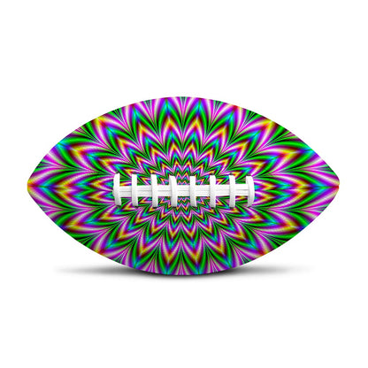 Psychedelic Radiant Optical Illusion Rugby Ball
