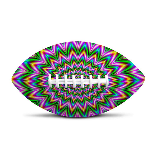 Psychedelic Radiant Optical Illusion Rugby Ball