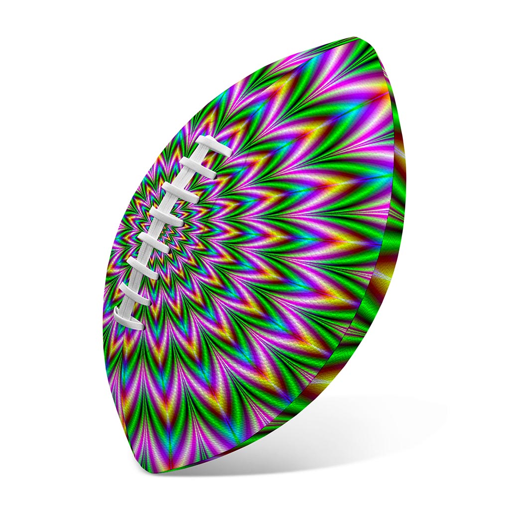 Psychedelic Radiant Optical Illusion Rugby Ball