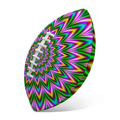 Psychedelic Radiant Optical Illusion Rugby Ball