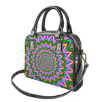 Psychedelic Radiant Optical Illusion Shoulder Handbag