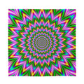 Psychedelic Radiant Optical Illusion Silk Bandana