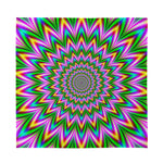 Psychedelic Radiant Optical Illusion Silk Bandana