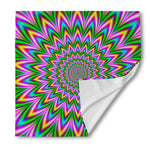 Psychedelic Radiant Optical Illusion Silk Bandana