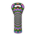 Psychedelic Radiant Optical Illusion Single Neoprene Wine Tote