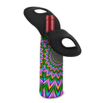 Psychedelic Radiant Optical Illusion Single Neoprene Wine Tote