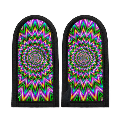 Psychedelic Radiant Optical Illusion Skillet Handle Cover