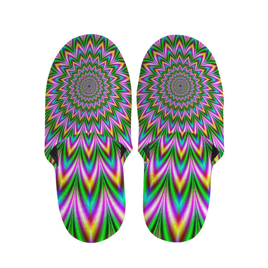 Psychedelic Radiant Optical Illusion Slippers