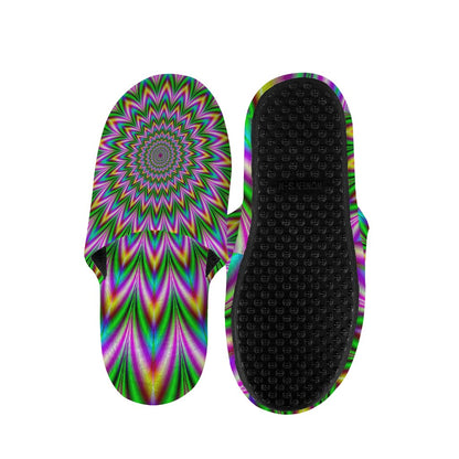 Psychedelic Radiant Optical Illusion Slippers