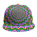 Psychedelic Radiant Optical Illusion Snapback Cap