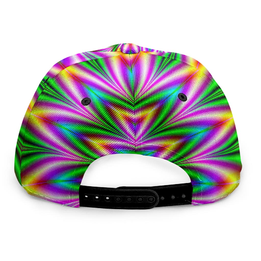 Psychedelic Radiant Optical Illusion Snapback Cap