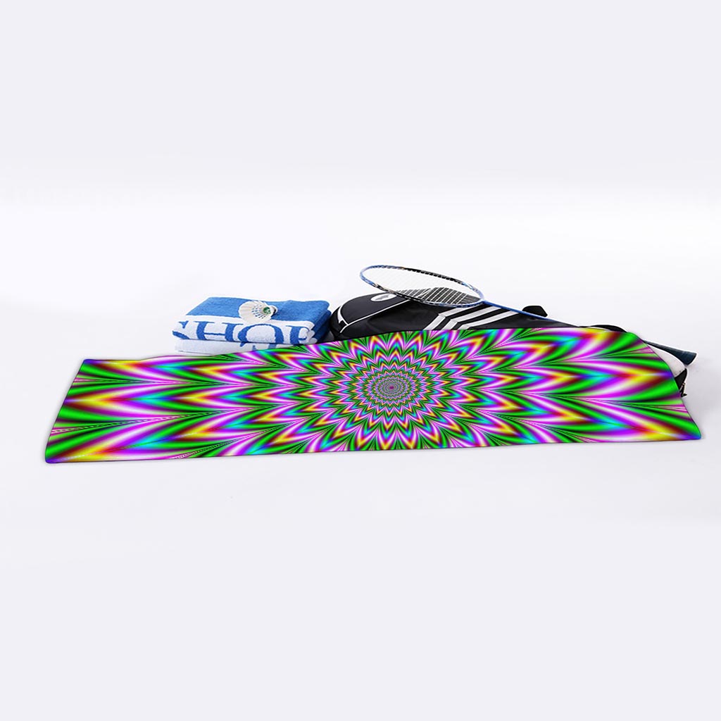 Psychedelic Radiant Optical Illusion Sports Towel