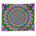 Psychedelic Radiant Optical Illusion Tapestry