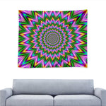 Psychedelic Radiant Optical Illusion Tapestry