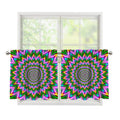 Psychedelic Radiant Optical Illusion Tier Curtains