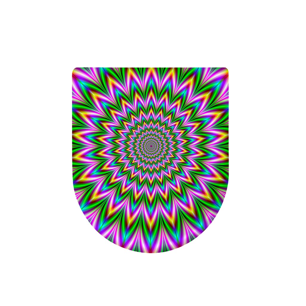 Psychedelic Radiant Optical Illusion Toilet Lid Cover