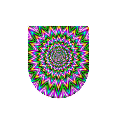 Psychedelic Radiant Optical Illusion Toilet Lid Cover