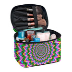 Psychedelic Radiant Optical Illusion Travel Makeup Bag