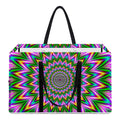 Psychedelic Radiant Optical Illusion Utility Tote Bag