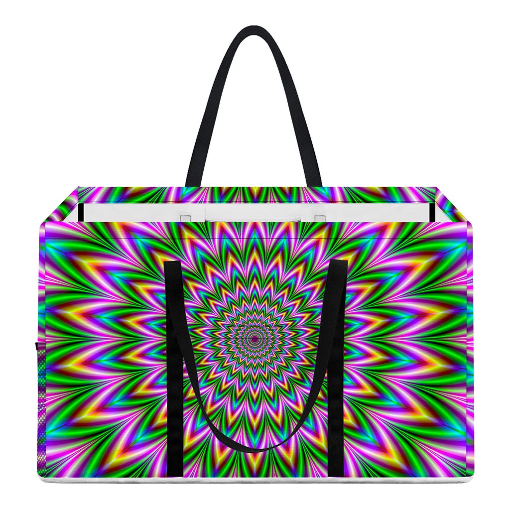 Psychedelic Radiant Optical Illusion Utility Tote Bag