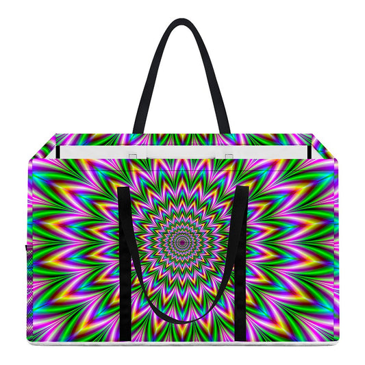 Psychedelic Radiant Optical Illusion Utility Tote Bag
