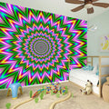 Psychedelic Radiant Optical Illusion Wall Sticker
