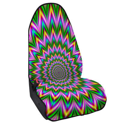 Psychedelic Radiant Optical Illusion Waterproof Car Seat Cover