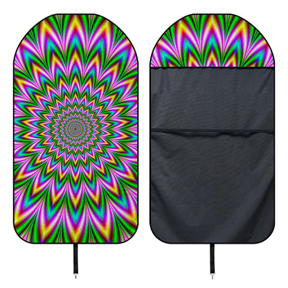 Psychedelic Radiant Optical Illusion Waterproof Car Seat Cover