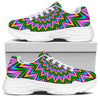 Psychedelic Radiant Optical Illusion White Chunky Shoes