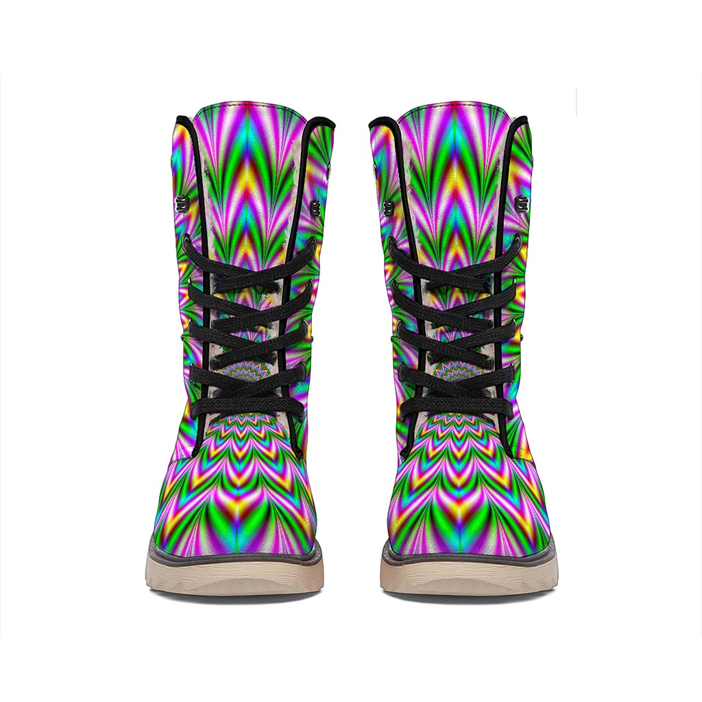 Psychedelic Radiant Optical Illusion Winter Boots