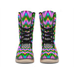 Psychedelic Radiant Optical Illusion Winter Boots