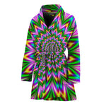 Psychedelic Radiant Optical Illusion Women's Bathrobe