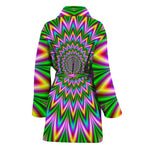Psychedelic Radiant Optical Illusion Women's Bathrobe