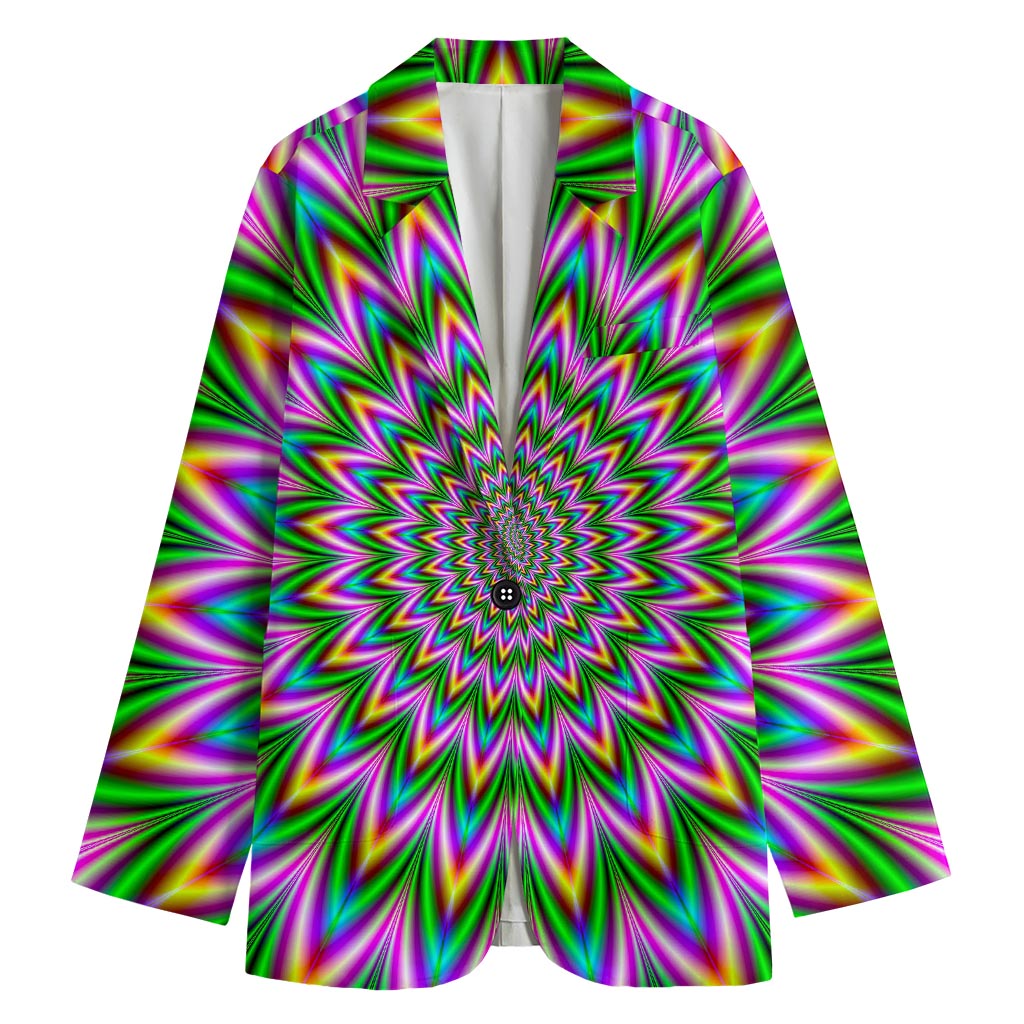 Psychedelic Radiant Optical Illusion Women's Blazer