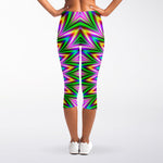 Psychedelic Radiant Optical Illusion Women's Capri Leggings