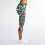 Psychedelic Radiant Optical Illusion Women's Capri Leggings