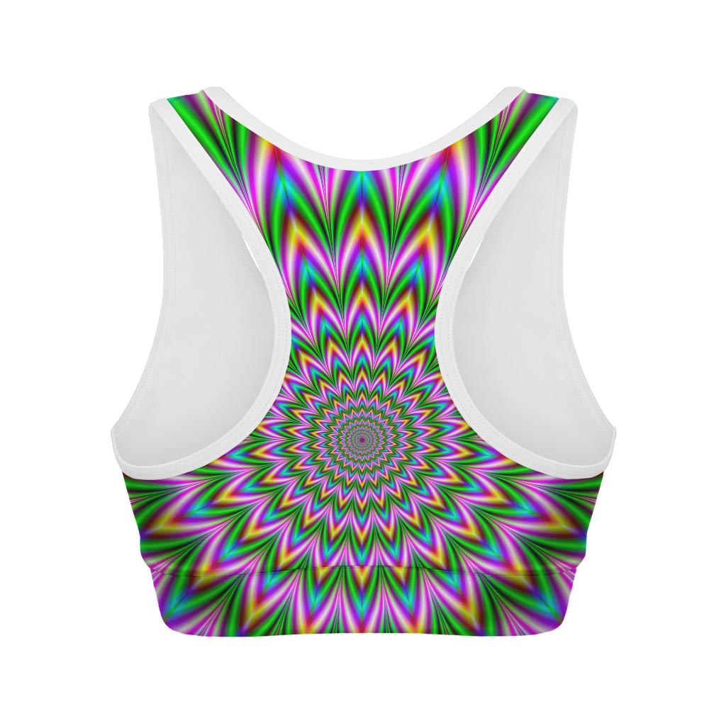 Psychedelic Radiant Optical Illusion Women's Sports Bra