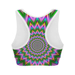 Psychedelic Radiant Optical Illusion Women's Sports Bra