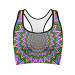 Psychedelic Radiant Optical Illusion Women's Sports Bra