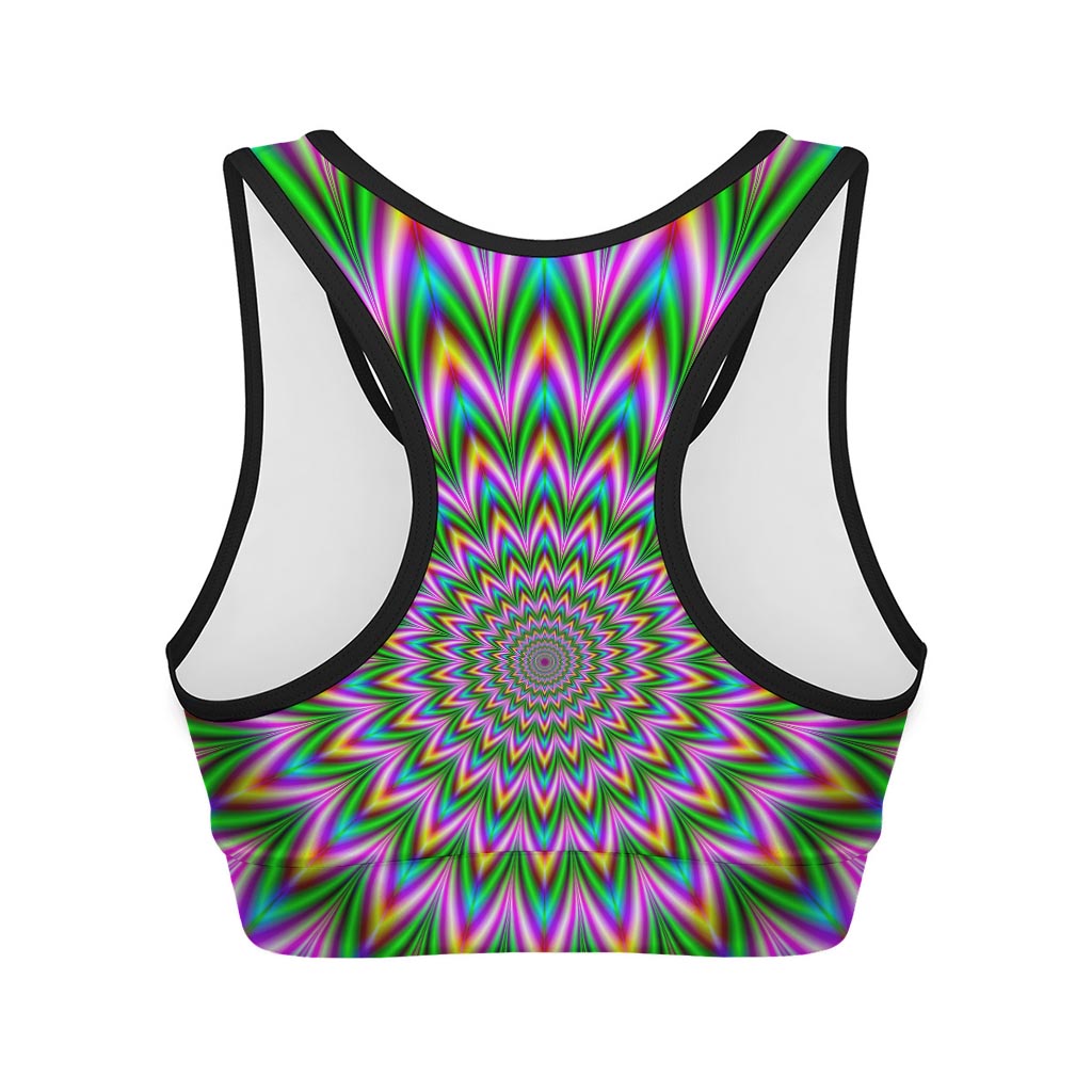 Psychedelic Radiant Optical Illusion Women's Sports Bra