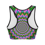 Psychedelic Radiant Optical Illusion Women's Sports Bra