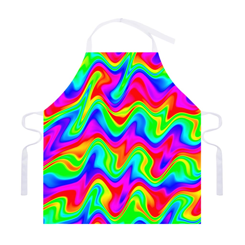 Psychedelic Rainbow Trippy Print Adjustable Apron