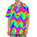 Psychedelic Rainbow Trippy Print Aloha Shirt