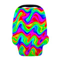 Psychedelic Rainbow Trippy Print Baby Seat Cover
