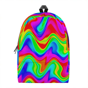 Psychedelic Rainbow Trippy Print Backpack